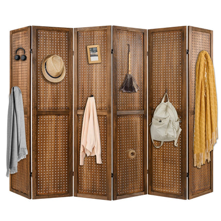 Pegboard Display with 360¬∞ Metal Hinges and Solid Wood Frame