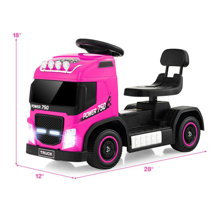 6V Kids Electric Ride-on Truck with Height Adjustable Seat