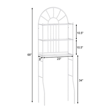 3-Tier Bathroom Rack Over-the-Toilet Storage Rack with 3 Shelves
