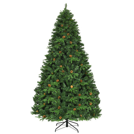 7.5 ft Artificial Christmas Tree with LED Lights and Pine Cones