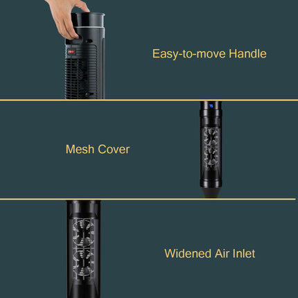 1500W Portable Pedestal Heater w/ Timer Remote Control