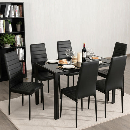Set of 2 or 6 High Back Dining Chairs-Set of 6