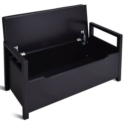 34.5 ×15.5 ×19.5 Inch Shoe Storage Bench with Cushion Seat for Entryway