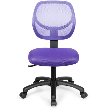 Low-back Computer Task Chair with Adjustable Height and Swivel Casters