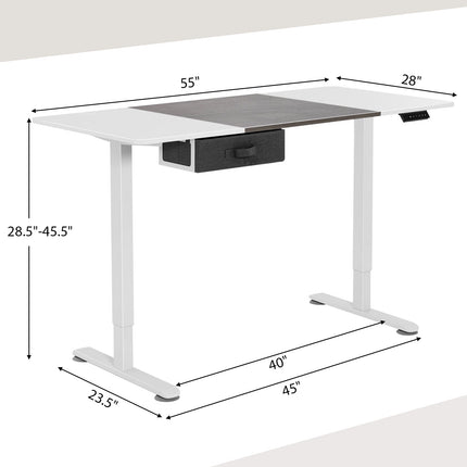 Height Adjustable Electric Standing Desk with USB Charging Port