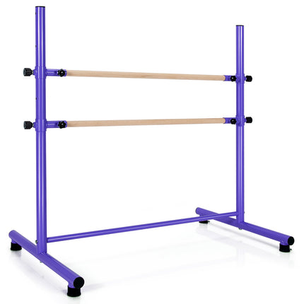 47 Inch Double Ballet Barre with Anti-Slip Footpads