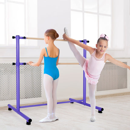 47 Inch Double Ballet Barre with Anti-Slip Footpads
