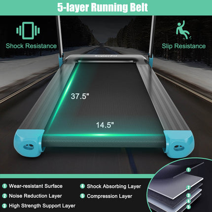 Folding Electric Compact Walking Treadmill with APP Control Speaker