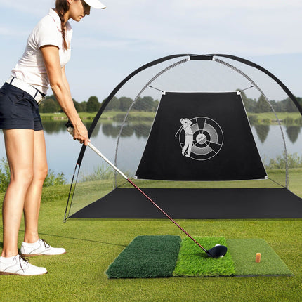 3-in-1 Golf Hitting Mats with 3 Rubber Tees