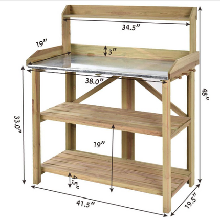 Garden Wooden Plant Bench Work Station