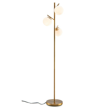 Living Room Set: Floor Lamp + Accent Chair + 3-Seat Sofa
