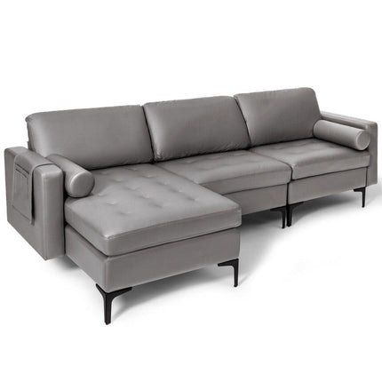 8-Piece Complete Industrial and Modern Living and Dining Room Set