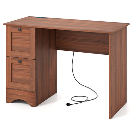 Modern Furniture Set with 2 Dining Chairs Computer Desk and 3 Pieces Coffee Tables