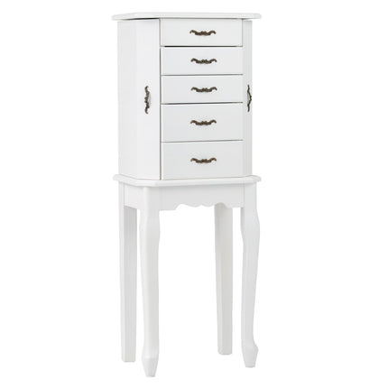 Standing Jewelry Box with 4 Drawers and 2 Side Doors