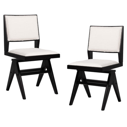 3-Piece Mid-Century Dining Set with 36‚Äù Round Pedestal Table and 2 Swivel Sherpa Upholstered Chairs