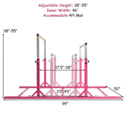Yoga Set: 4-Panel Gymnastics Mat + Gymnastic Training Parallel Bars