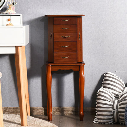 Standing Jewelry Box with 4 Drawers and 2 Side Doors