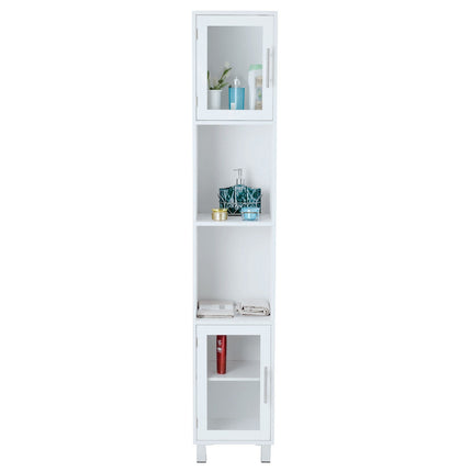 71 Inch Tall Tower Bathroom Storage Cabinet and Organizer Display Shelves for Bedroom